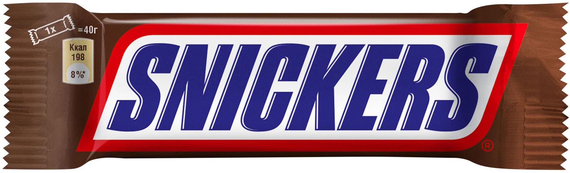 Батончик шоколадный snickers 50,5гр