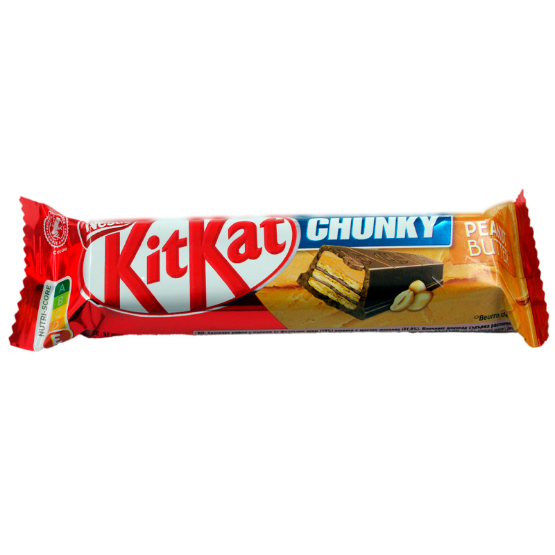 Butter milk chocolate. Kitkat Chunky. Вафельный батончик Nestle Kitkat Chunky молочный 38гр (1*12*20=240) п-45.